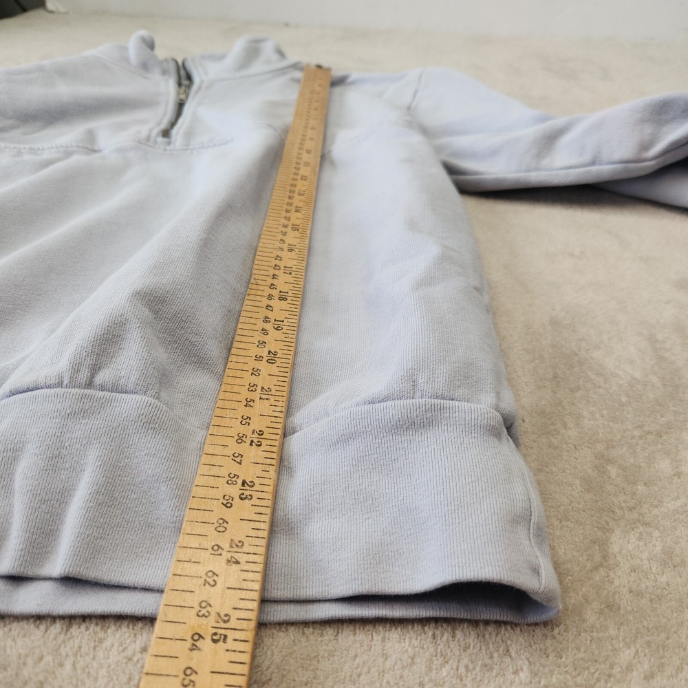 Brandy Melville Powder Blue Quarter Zip Sweatshirt One Size Oversized Y2K Top - Picture 7 of 8
